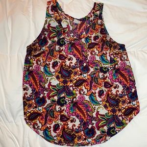 Merona XL floral tank with pocket